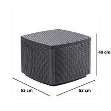 TOMAINO Salotto da Giardino in plastica Simil Rattan 2 poltrone e 1 tavolino