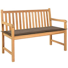 vidaXL Cuscino per Panca da Giardino Grigio Talpa 120x50x3 cm