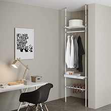 Kit Closet Vestidor 2 Baldas y Zapatero Armadietti per Interni, Bianco, unico