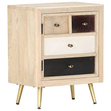 vidaXL Comodino 40x30x50 cm in Legno Massello di Mango