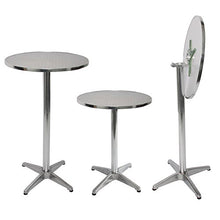 Tavolo bistro bar giardino M28 alluminio 60x60x70/110cm ~ da interni