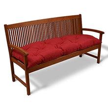 Beautissu Cuscino per panche Flair BK ca.120x50x10 cm soffice e Comodo - per panchine da Giardino e dondoli - Rosso