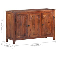 vidaXL Credenza Marrone Miele 105x35x65 cm Legno Massello di Acacia