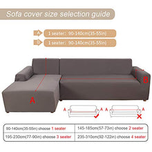 Lifemaison Copridivano con Penisola Elasticizzato Chaise Longue Sofa Cover Forma di L Fodera per Divano Elastico Copridivano Poliestere è Composto da 2PCS