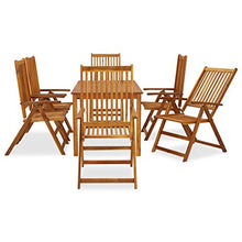 SKM Set da Pranzo da Giardino 7 pz in Legno Massello di Acacia (62.5kg)