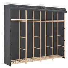 mewmewcat Armadio Grigio in Tessuto 200x40x170 cm