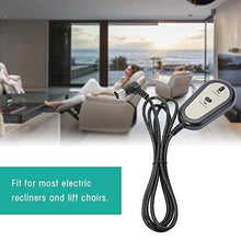 Controller interruttore per sedia, 22AWG a 4 conduttori / 17 * 0.16 / OD 5.0mm Poltrona reclinabile elettrica Divano 2 pulsanti Telecomando Interruttore manuale per sedie reclinabili elettriche