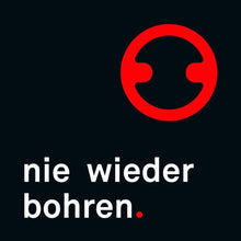 Tesa NIE Wieder bohren, Mensola in Vetro Satinato, Argento (Silber)