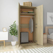 vidaXL Guardaroba in rovere Sonoma, 90 x 52 x 200 cm, colore: quercia