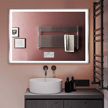 Specchio Rotondo A Muro Controluce LED, 500x700mm Bagno LED Specchio a prova di specchio a prova di specchio a prova di esplosione, con telaio in alluminio, dimmerabile (freddo / caldo) + Anti-fog + d