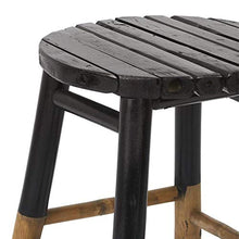 Black Velvet Studio SgabelloI Love Bambu, per Il Bagno, Rustico, Bamboo, Colore Naturale, 44x31x31 cm.