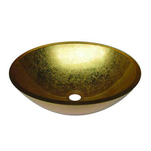 Lavabo a Bacinella Ciotola da Appoggio Vetro Bronzo 420x420x140
