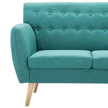 Festnight- Divano a 3 Posti, Moderno Divano in Stoffa Imbottito 172x70x82cm Verde - Arredi Casa