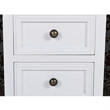 Zora Walter - Comodino con 2 cassetti, in MDF, Colore: Bianco Comodino per Camera da Letto, Misura 34,5 x 30 x 49 cm (Lunghezza x Larghezza x Altezza).
