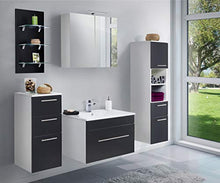Set di mobili da bagno SANTINI 75 (5 pezzi) nero satinato