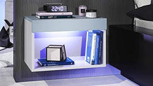elb Due Comodini Design sospesi o a Terra. Frontali in 12 Colori a Scelta. Anche con con luci a LED. Modello Giga (Denim Opaco)