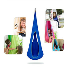 VDSOIUTYHFV Amaca ad Altalena a Dondolo per Bambini Sedia Sospesa Hanging per Interno e Esterno, capacità 80 kg Blu