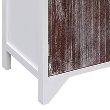 FAMIROSA Armadietto Marrone e Bianco 60x30x75 cm in Legno di Paulownia
