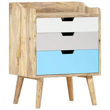 vidaXL Comodino 47x35x63 cm in Legno Massello di Mango