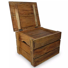 XINGLIEU Baule portaoggetti Marrone, Baule portaoggetti in Legno, Tavolo supplementare, 48 x 40 x 35 cm