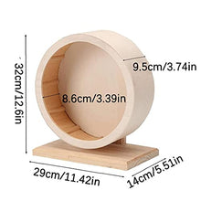 Pequeños Animales Ejercicio juguete para mascotas Rueda de madera silenciosa Spinner Silencio hámster Funcionamiento de madera Spinner Rueda juego juguete L