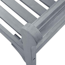 Festnight Panchina da Esterni a 2 posti in Legno, Panche da Giardino in Massello d'Acacia Grigio Slavato 135 cm
