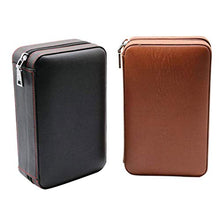 SCDZS Desktop Cigar Humidor - Cigar Box Desktop Resistente all'Uso e sigillato Portatile Legno di Cedro Cigar Humidor Box Viaggi (Color : Black)