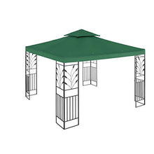 Uniprodo Gazebo da Giardino in Acciaio Gazebo in Metallo Uni_PERGOLA_3X3G (3 x 3 m, 180 g/m², Verde Scuro, Ferro)