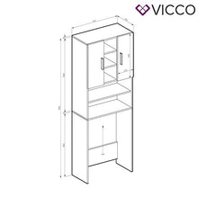 Vicco Armadio per lavatrice Luis Armadio per il bagno bianco, 190 x 64 cm