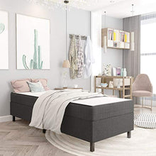 FAMIROSA Letto a Molle Grigio Scuro in Tessuto 80x200 cm-4720