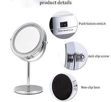 FGDSA Specchio per Il Trucco Compatto Illuminato, Specchio per Il Trucco A LED 10X, Specchio per Il Trucco con Luce Ad Anello, Specchi per Il Trucco A LED 360 °; Rotante