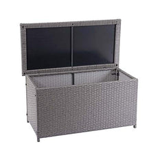 Mendler Baule Contenitore da Esterno HWC-D88 polyrattan ~ Basic 170l Grigio