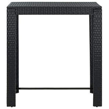 FAMIROSA Tavolo da Bar da Giardino Nero 100x60,5x110,5 cm Polyrattan