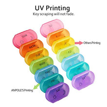 FAMKIT Portatile 7 Giorni Pill Box Mini Pillole Organizzatore Settimanale AM/PM Rainbow Medicine Container Planner Box