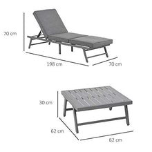 Set Salotto da Giardino 2 Divani 3 Posti e Tavolino in Metallo e Poliestere Grigio