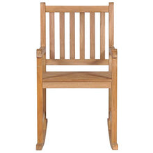 vidaXL Sedia a Dondolo con Cuscino Antracite in Legno di Teak