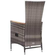 FAMIROSA Set Divani da Giardino 3 pz con Cuscini in Polyrattan Grigio-9364