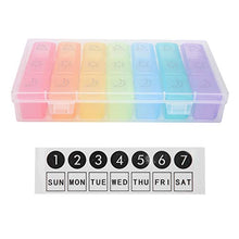 Pillole settimanali Box - 21 Griglia 7 giorni Pillole Scatola per medicinali Portapillole portatile da viaggio Dispenser Pillole Contenitore per medicinali Custodia