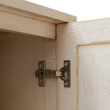 Shop Chic Colonna Bagno armadietto Avorio decapè con Ante e cassetti multiripiano