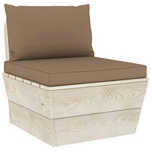 FAMIROSA Set Divani da Giardino su Pallet 7 pz con Cuscini Legno Abete-3596