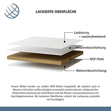 Planetmöbel Set completo di mobili da bagno con lavabo e mobile alto, colore bianco