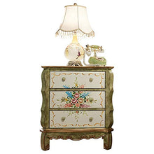 Comodino Di legno solido laterali Armadi pastorali armadi laterali piccolo armadietto dipinto a mano Mini letto Fine Mediterranean Table Style divano laterale Comodino Vintage tavolini set comodino la