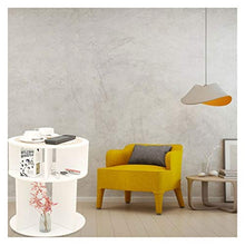 WSZMD Mini Legno di Plastica di Plastica caffè Rotondo Tavola tè Impermeabile Comodino Impermeabile Comodino Bianco per Il Salotto Balcone Camera Letto, Comodino
