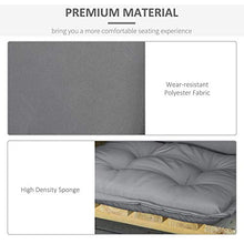 Set 2 Cuscini per Poltrona da Giardino 50x129x9 cm in Poliestere Grigio Scuro
