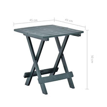 Tidyard Tavolo da Giardino Pieghevole in Plastica Tavolo da caffè da Giardino a Parete Balcone Spiaggia 45x43x50 cm Verde