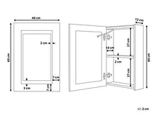 Beliani Moderno Armadietto a Muro da Bagno Nero a Specchio 88 x 40 x 35 cm Malaspina