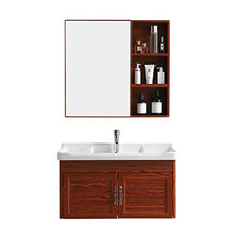 Set da Bagno a Specchio Armadio Combinazione del gabinetto del gabinetto del Bagno di Alluminio dello Spazio del Mobile dello Specchio Semplice Mobili per la casa Decorativi