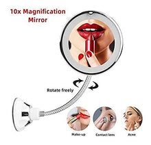 ZWH-Specchio per Il Trucco Trucco Specchi Specchio da Toilette con Luci 10X di Ingrandimento Appoggio con Forte Aspirazione for Il Bagno
