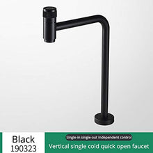 LMH nero alto bacino lavabo rubinetto singolo bagno lavabo lavabo lavabo rubinetto miscelatore rubinetto singolo acqua fredda lavabo crane rubinetto rubinetto bagno rubinetto ( Dimensione : 190323 )