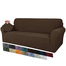 MAXIJIN Fodere per divano jacquard creative per 3 posti, 1 pezzo copridivano antiscivolo super elasticizzato per cani copridivano elastico (3 Posti, Caffè Scuro)